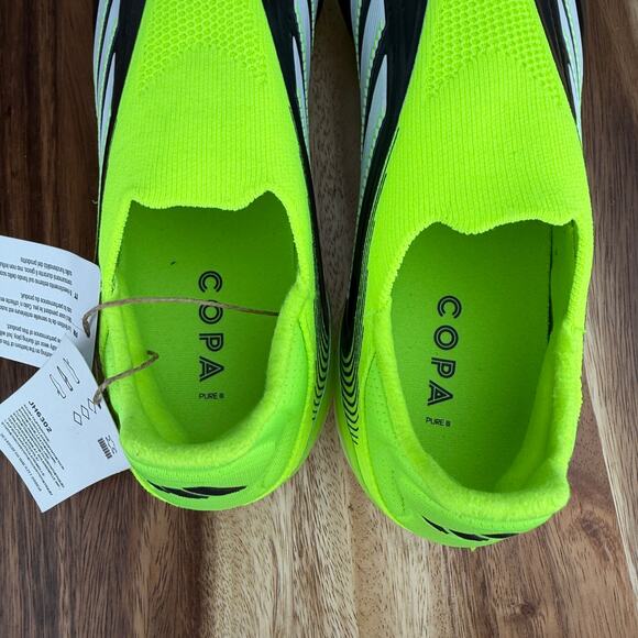 Adidas Copa Pure 3 Elite Laceless FG Black-Neon Men\'s 9 Soccer Cleats JH6302 main image 4
